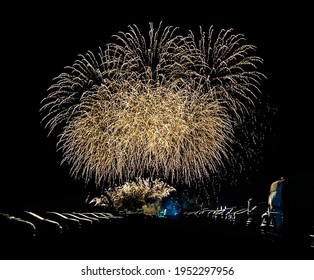 Mid Summer Firework Finale Illuminating The Sky