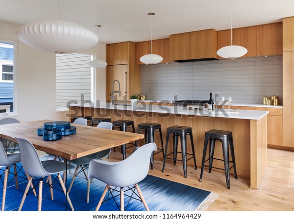 Midcentury Modern Kitchen Interior Stock Photo Edit Now