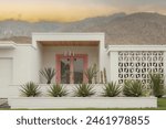 Mid-century modern residential architecture in Palm Springs, California.