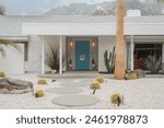 Mid-century modern residential architecture in Palm Springs, California.