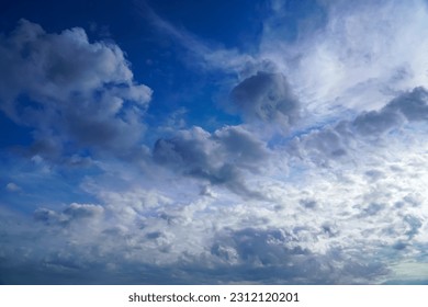 midday blue sky with white cloud nature background - Shutterstock ID 2312120201