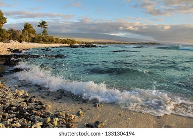 Midday Waves At Black And White Rocks Beach Near Waikoloa Village