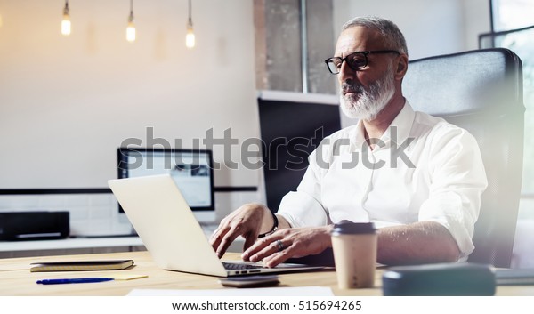 Middle Age Financial Analyst Wearing Classic Stock Photo (Edit Now