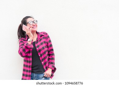 womens pink and black plaid shirt