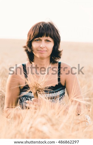 Jung, Frau, Brille, Hut, Natur