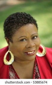 Middle Aged Black Woman Outdoor Portrait