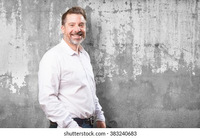 Middle Aged Man Smiling