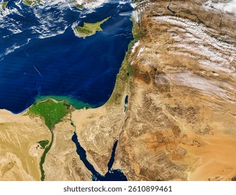 Middle East.  Elements of this image furnished by NASA.