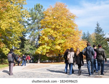 Middle East Technical University campus life and students in Ankara, Turkey, November 12 2019