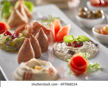 Middle Eastern Mixed Cold Mezze Platter 