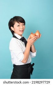 Middle Japanese Female Clerk Waitress Image