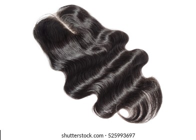 Middle Part Black Human Hair Lace Closure