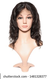 Middle Part Natural Wave Wavy Black Human Hair Weaves Extensions Lace Wigs