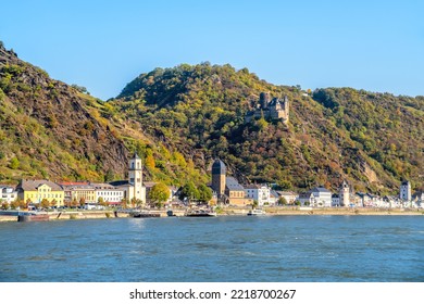 Middle Rhine Valley In Sankt Goarshausen, Germany 