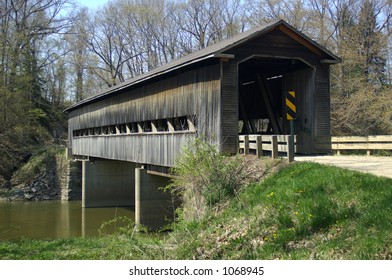 Middle Road Bridge - Over Conneaut Creek - Howe Truss Type - Built 1868 - 148' Long -Ashtabula Co., OH