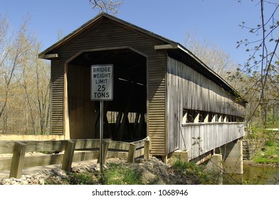 Middle Road Bridge - Over Conneaut Creek - Howe Truss Type - Built 1868 - 148' Long -Ashtabula Co., OH