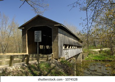 Middle Road Bridge - Over Conneaut Creek - Howe Truss Type - Built 1868 - 148' Long -Ashtabula Co., OH