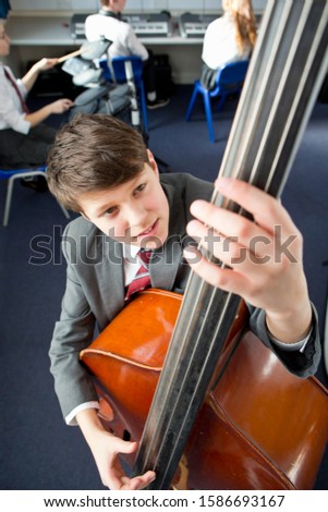 Similar – Image, Stock Photo music Music Double bass