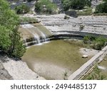 Middle Steps of Cedar Creek Dam Spillway into Camp Creek in Cleburne State Park in Johnson County, Texas