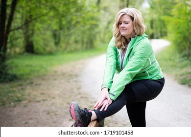 
Middle-aged Woman Active Outdoors In Nature