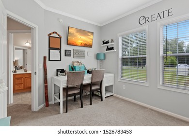 Middleburg, Florida / USA - October 8 2019: Craft Room In A House In Florida