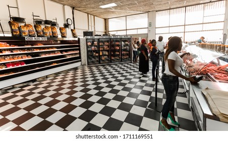 Middleburg, South Africa - February 02, 2015: Interior Of An Almost Empty Butcher Shop And Deli