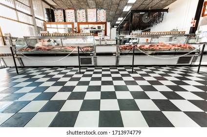 Middleburg, South Africa - February 02, 2015:  Interior Of An Empty Butcher Shop And Deli