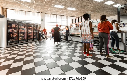 Middleburg, South Africa - February 02, 2015: Interior Of An Almost Empty Butcher Shop And Deli