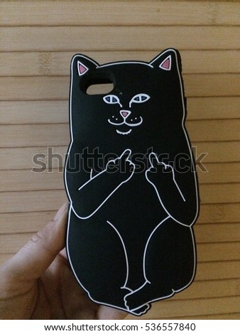 Middlefingered case for mobile