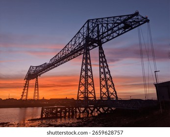 Middlesbrough Transporter Bridge at sunset