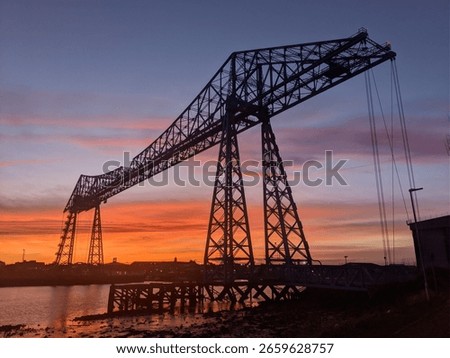 Middlesbrough Transporter Bridge at sunset