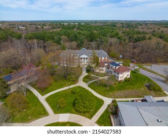 Middlesex Community College Bedford Campus Aerial View In 591 Springs Road In Town Of Bedford, Massachusetts MA, USA.  