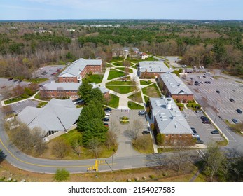 Middlesex Community College Bedford Campus Aerial View In 591 Springs Road In Town Of Bedford, Massachusetts MA, USA.  