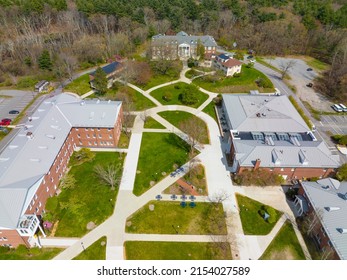 Middlesex Community College Bedford Campus Aerial View In 591 Springs Road In Town Of Bedford, Massachusetts MA, USA.  