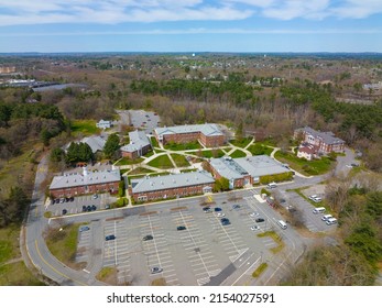 Middlesex Community College Bedford Campus aerial view in 591 Springs Road in town of Bedford, Massachusetts MA, USA.  
