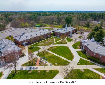 Middlesex Community College Bedford Campus Aerial View In 591 Springs Road In Town Of Bedford, Massachusetts MA, USA.  