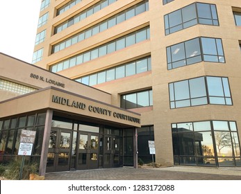 Midland, Texas - January 13, 2019 - Midland County Courthouse