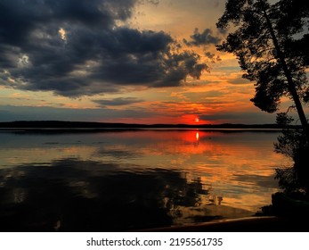 Midnight Sun In Northern Sweden