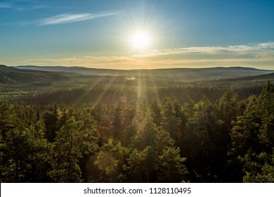 Midnight Sun Over The Horizon. 