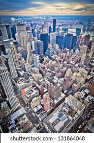 Midtown Manhattan In New York City From High Perspective