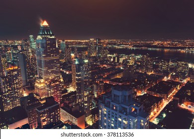 Midtown Manhattan New York Skyline At Night