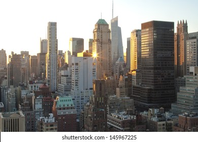 Midtown Manhattan, New York At Sunset