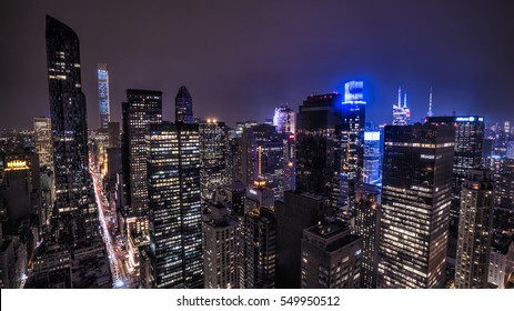 Midtown Manhattan At Night, New York City, USA