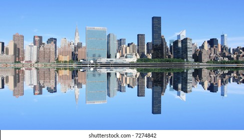 Midtown Manhattan skyline on a Clear Blue day, New York City