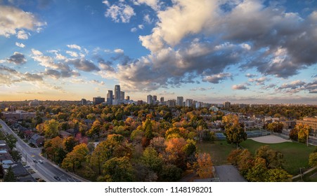 Midtown Toronto Panorama In Autumn