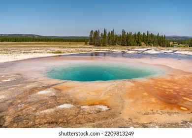 Midway Geyser Basin In Yellowstone National Park.