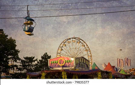 Midway At The Ohio State Fair In Columbus, Ohio