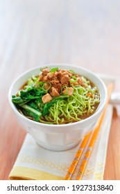 Mie Ayam Hijau - Green Chicken Noodles