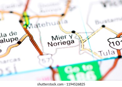 Mier Y Noriega. Mexico On A Map