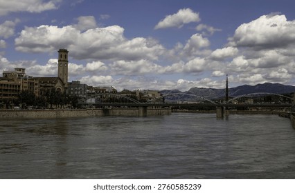 The mighty Ebro River as it passes through Tortosa